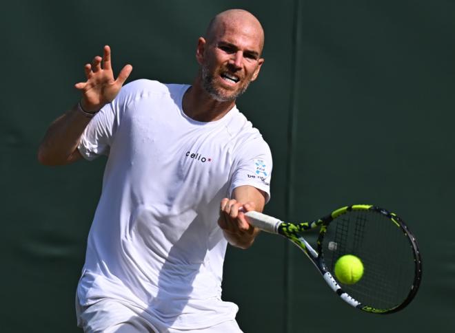 Adrian Mannarino a remporté son premier match en 2026 à Montpellier - © FFT - Corinne Dubreuil