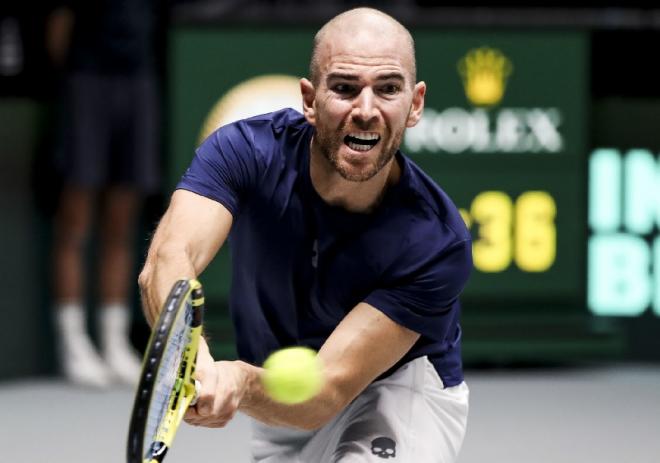 Adrian Mannarino a livré un match sérieux face à Vesely, ce jeudi - © Gepa - Icon Sport