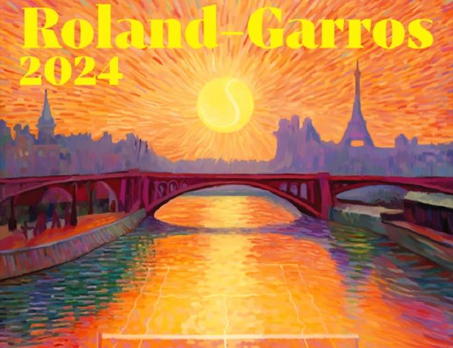 L'affiche officielle de l'édition 2024 de Roland Garros -  Crédit photo © Paul Brousteau - FFT 2024