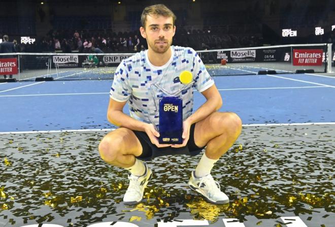Benjamin Bonzi a ouvert son compteur titres ATP ce samedi à Metz - © Moselle Open