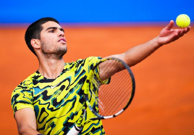 Carlos Alcaraz a donné une masterclass de tennis à A. Zverev ce mardi - © Pressin - Icon Sports