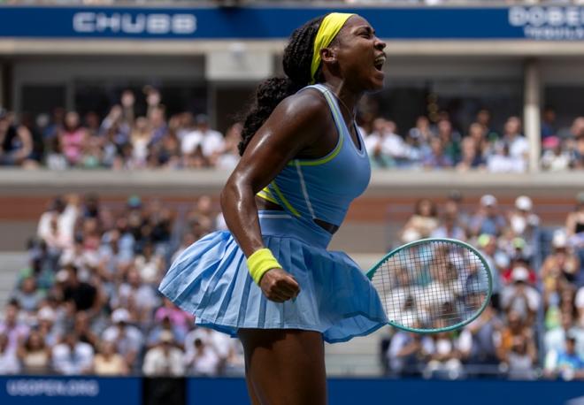 Coco Gauff a porté les Etats-Unis en United Cup ce mercredi face à la Grèce - © Rolex - Jed Jacobsohn