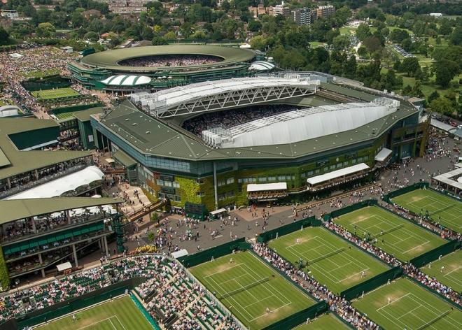 La vue aérienne du complexe de Wimbledon, dont l'édition 2020 n'aura pas lieu - © DR