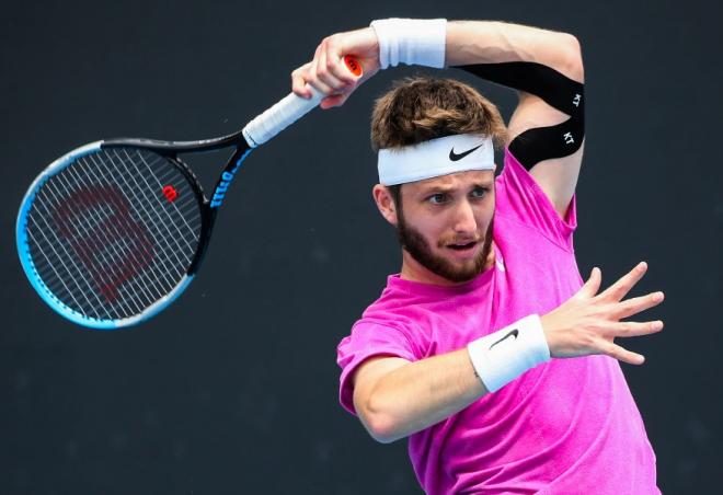 Corentin Moutet s'est imposé en 4 sets face à Wawrinka ce lundi - © Schreyer - Icon Sport