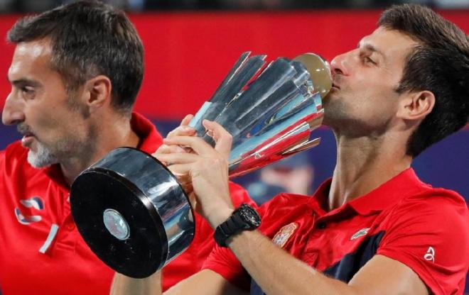 Le Capitaine Nenad Zimonjic ( à gauche) et Novak Djokovic ont remporté la 1ère ATP Cup - © DR