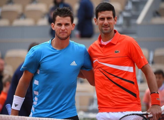 Dominic Thiem (à gauche) et Novak Djokovic vont se retrouver pour une tournée exhibition dans les Balkans - © DR