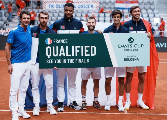 L'équipe de France de Coupe Davis s'est qualifiée pour les phases finales ce week-end, en Croatie -  © FFT - Philippe Montogny