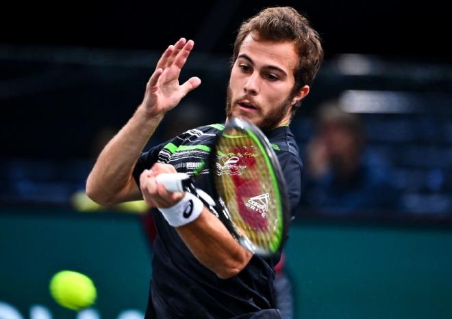 Hugo Gaston s'est qualifié pour son premier 1/4 de finale à Bercy ce jeudi - © Icon Sport