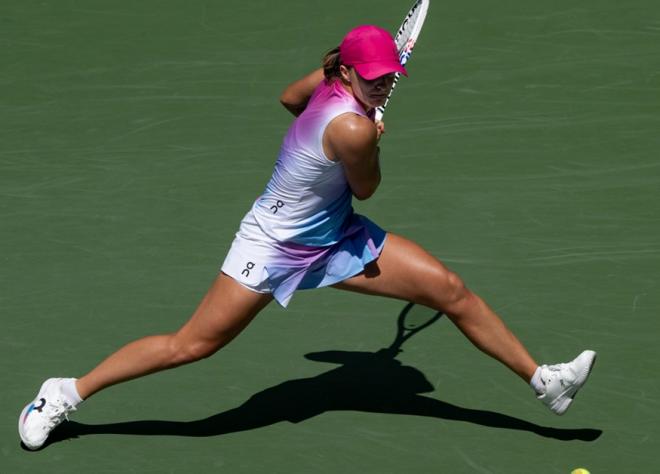 Iga Swiatek s'est baladée ce mardi lors du 1er tour de L'US Open - © Rolex - Jon Buckle
