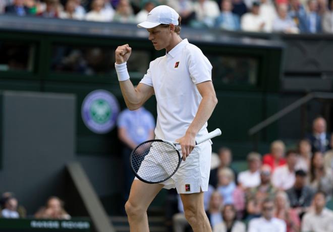 Jannik Sinner a parfaitement maîtrisé Ben Shelton ce mercredi - © Rolex - Jon Buckle