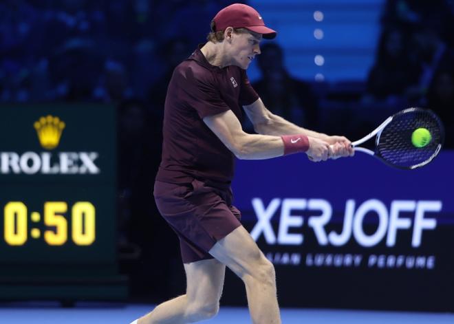 Jannik Sinner est d'ores et déjà qualifié pour le dernier carré du Masters ATP à Turin - © Rolex - Antoine Couvercelle