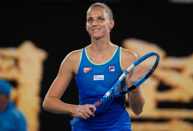 Karolina Pliskova s'est hissée en 1/4 à Dubaï grâce à sa nette victoire en deux manches face à la Française Kristina Mladenovic - © DR