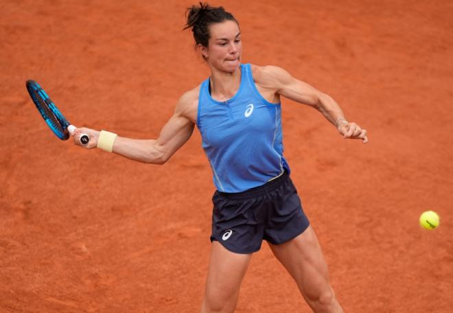 Loïs Boisson s'est inclinée d'entrée à Madrid ce mardi pour son retour à la compétition - © FFT - Nicolas Gouhier