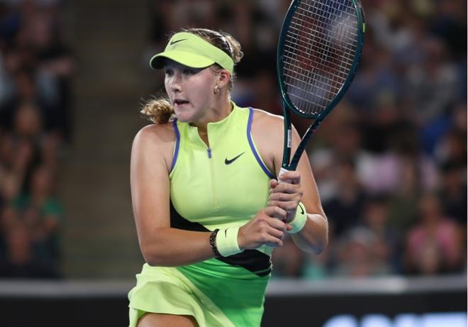 Mirra Andreeva, trop fébrile, a été éliminée en 1/8èmes de l'OA ce dimanche  - © Rolex - Antoine Couvercelle