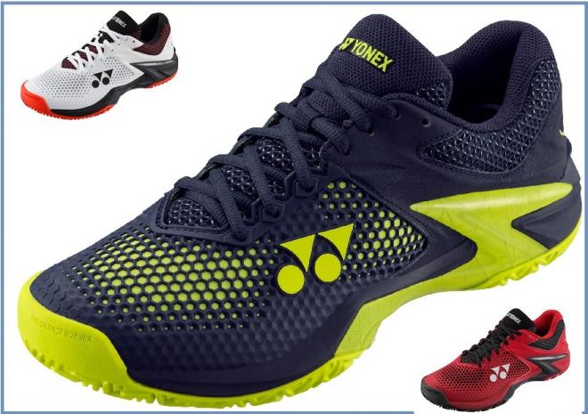 3 des 4 modèles de la nouvelle chaussure 2019 Eclipsion2 de YONEX qui vient de sortir en magasins - © DR 