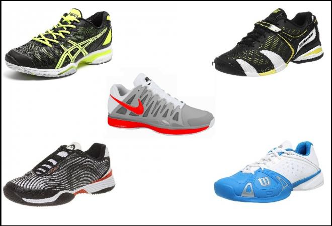 Cinq nouveautés, à titre d'exemple, chez les fabricants Asics, Babolat, Head, Nike et Wilson - © DR