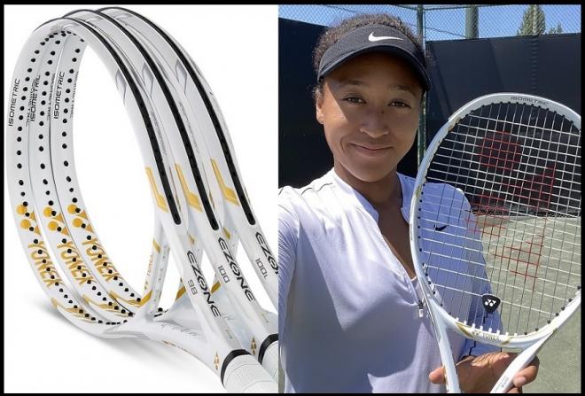 Naomi Osaka (3ème WTA), vainqueure de l'US Open pose avec avec l'édition spéciale de la raquette Ezone de YONEX - © Yonex