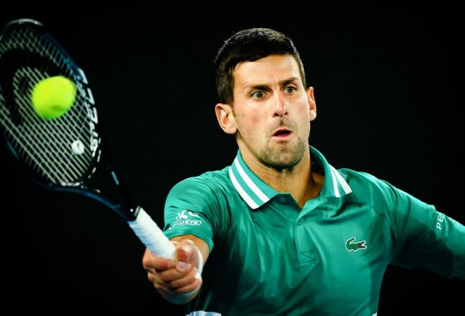 Novak Djokovic s'est qualifié ce jeudi pour sa 9ème finale de l'Open d'Australie - © Belga - Icon Sport