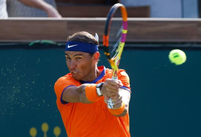 Rafael Nadal s'est fissuré une côte à Indian Wells - © Charles Gaus - Icon Sport