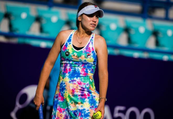 Sofia Kenin n'a fait illusion qu'un set ce lundi à Abu Dhabi - © Abaca - Icon Sport