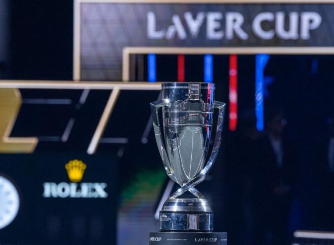Le trophée de Laver Cup remporté pour la 6ème fois par la team Europe - © Rolex - Jed Jacobsohn