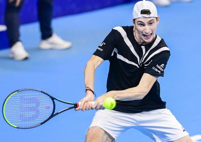 Ugo Humbert s'est baladé ce mercredi en 1/8èmes de finale à Shanghaï - © Belga - Icon Sport